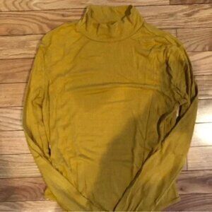 Mustard Yellow Mock Neck Bodysuit